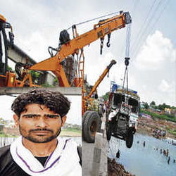 Police were searching the river after the accident, they reached the station alive
